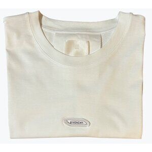 Givenchy Mens White Cotton Short Sleeve T-Shirt Mesh Underarm Detail Size Large